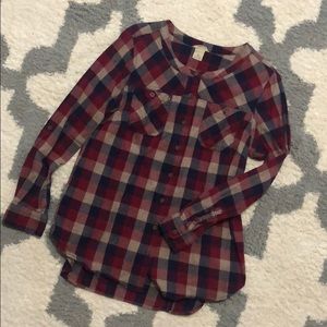 Duluth trading plaid popover sz M